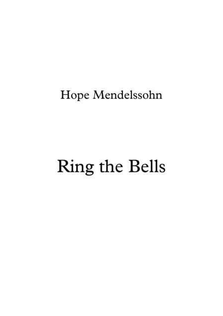 Ring The Bells Sheet Music