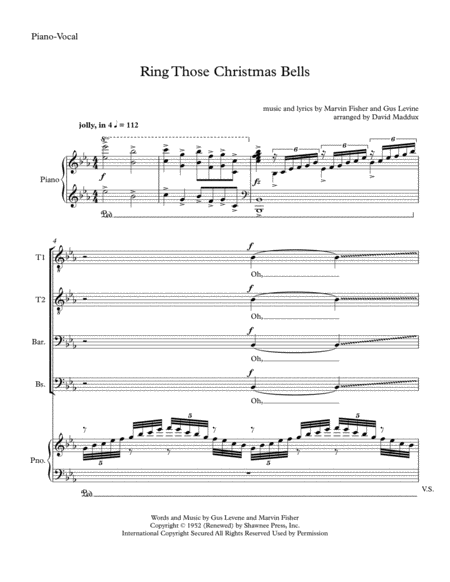 Free Sheet Music Ring Those Christmas Bells