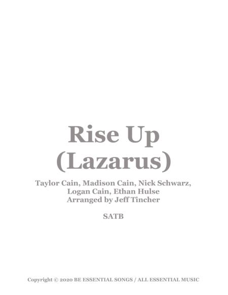Free Sheet Music Rise Up Lazarus