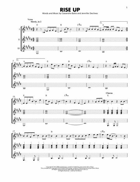 Rise Up Sheet Music