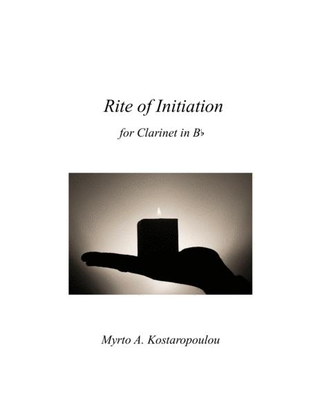 Rite Of Initiation For Clarinet Solo Sheet Music