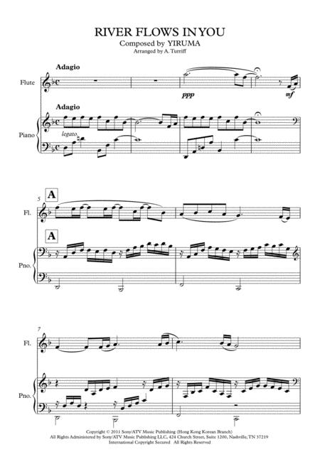 River Flows In You Flute And Piano Score And Parts Sheet Music