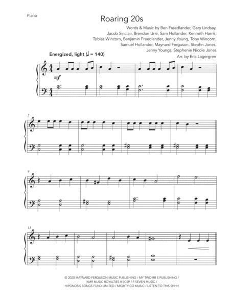 Roaring 20s By Panic At The Disco Easy Piano Sheet Music