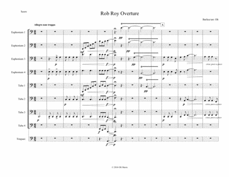 Free Sheet Music Rob Roy Overture For Tuba Ensemble With Timpani