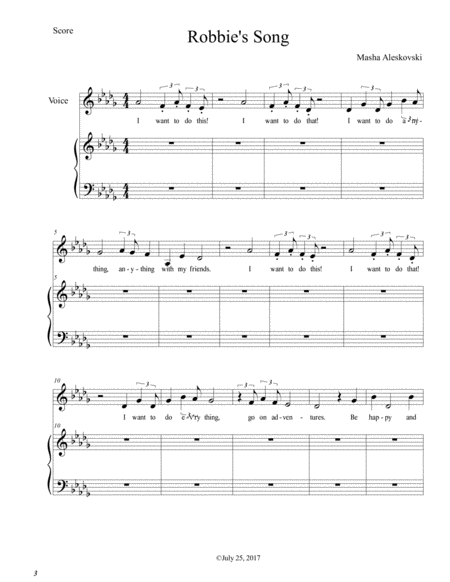 Free Sheet Music Robbie