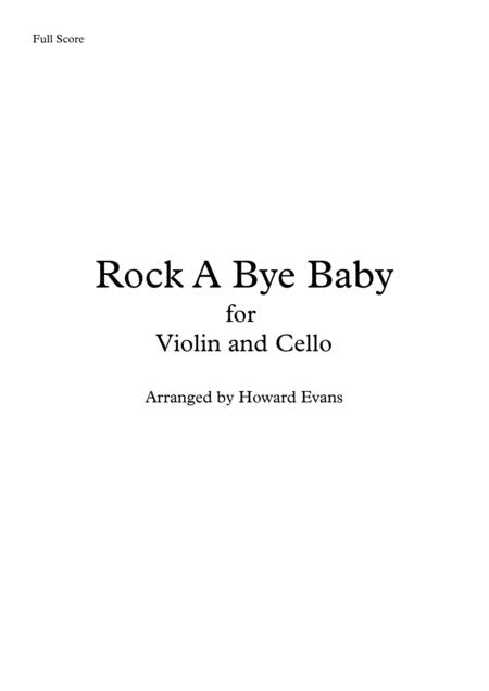 Free Sheet Music Rock A Bye Baby For Violin And Cello