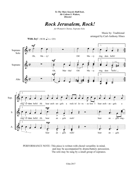 Rock Jerusalem Rock Sheet Music