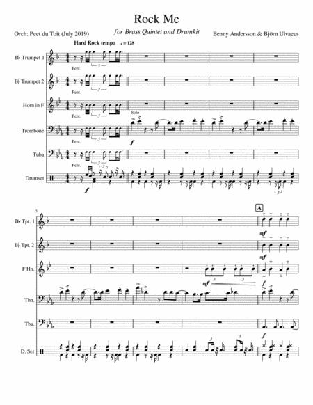 Free Sheet Music Rock Me Abba