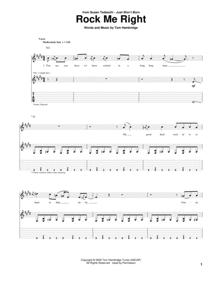 Rock Me Right Sheet Music