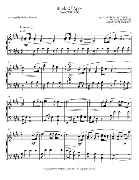 Free Sheet Music Rock Of Ages Hymn Arrangement For Solo Piano