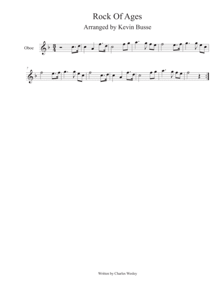 Rock Of Ages Oboe Sheet Music