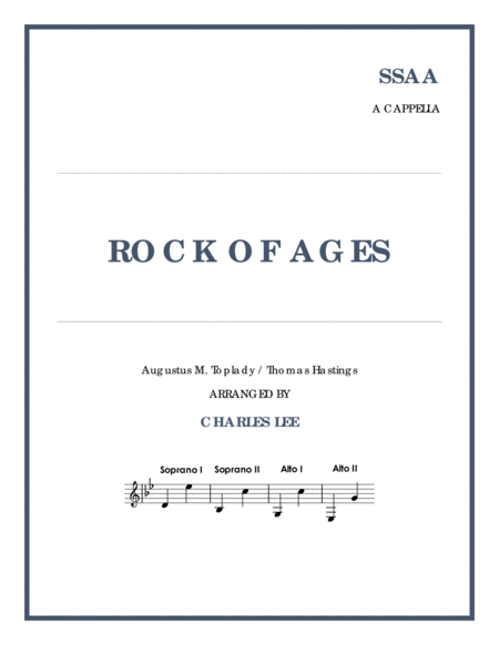 Rock Of Ages Ssaa A Cappella Sheet Music