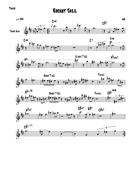 Free Sheet Music Rocket Jazz Tenor