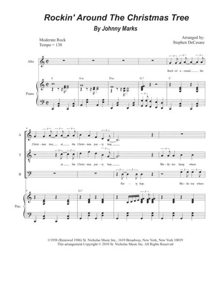 Rockin Around The Christmas Tree Vocal Quartet Satb Sheet Music