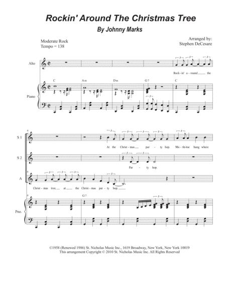 Rockin Around The Christmas Tree Vocal Trio Ssa Sheet Music