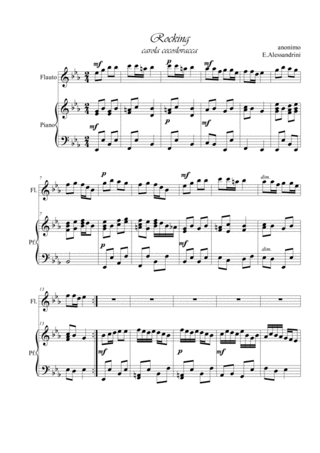 Rocking Flute Eand Piano Sheet Music