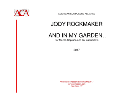 Rockmaker And In My Garden Sheet Music