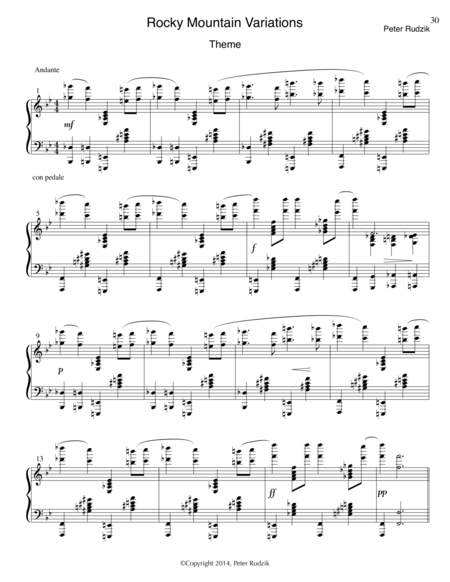 Rocky Mountain Variations Sheet Music