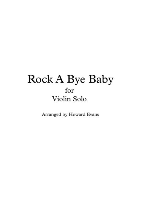 Roco A Bye Baby For Violin Solo Sheet Music