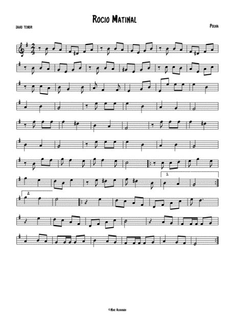 Free Sheet Music Roco Matinal Polka Peruana