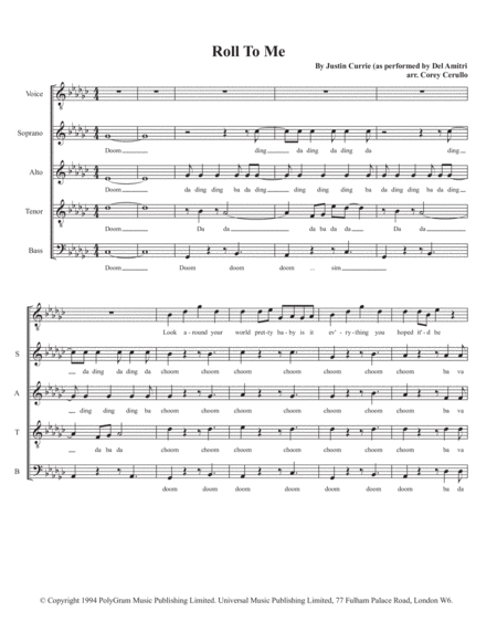 Free Sheet Music Roll To Me