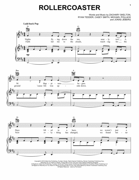 Rollercoaster Sheet Music