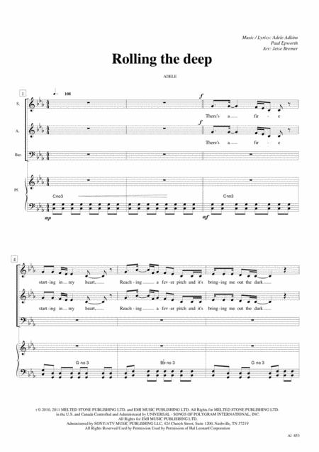 Rolling In The Deep Sabarpf Sheet Music