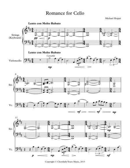 Romance For Cello Sheet Music