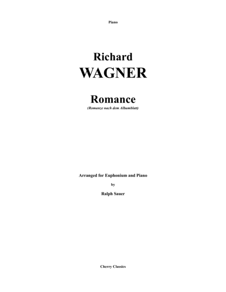 Romance For Euphonium Piano Sheet Music