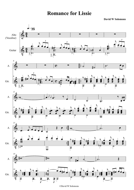 Romance For Lissie Sheet Music