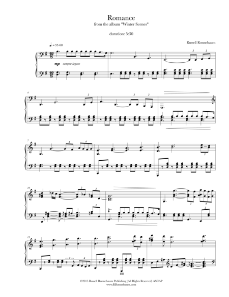 Romance From The Album Winter Scenes Sheet Music