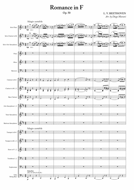 Free Sheet Music Romance In F For Soloist And Concert Band