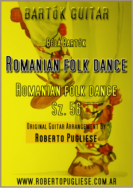 Romanian Folk Dances Sz 56 For Classic Guitar Sheet Music