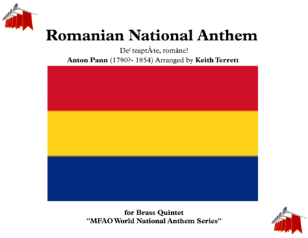 Romanian National Anthem De Teapt Te Romne For Brass Quintet Sheet Music