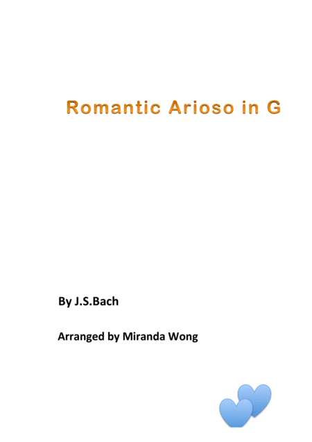 Romantic Arioso In G Romantic Piano Music Sheet Music