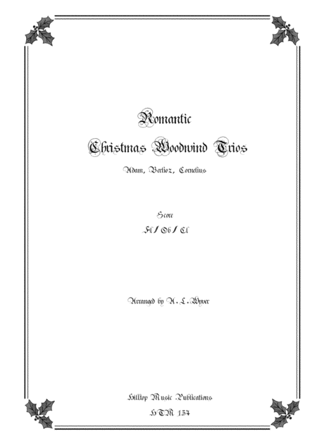 Romantic Christmas Trios Arr Flute Oboe Clarinet Sheet Music