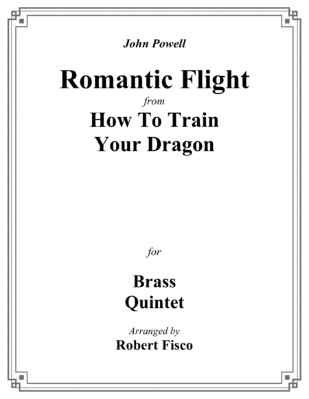 Romantic Flight From How To Train Your Dragon For Brass Quintet Sheet Music