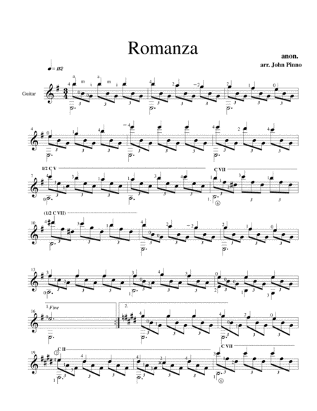 Romanza Sheet Music