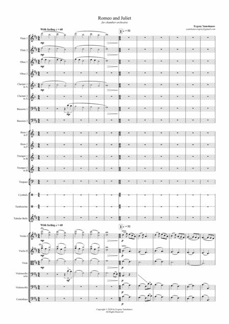 Romeo And Juliet Chamber Orchestra Sheet Music