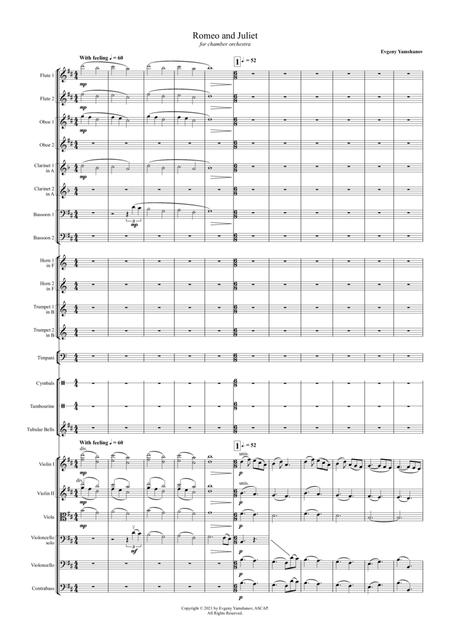 Free Sheet Music Romeo And Juliet For Chamber Orchestra Score Only