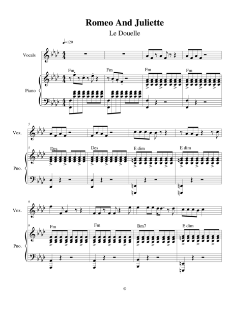 Romeo And Juliette Musical Sheet Music