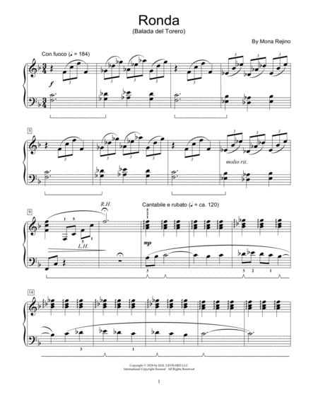 Ronda Balada Del Torero Sheet Music