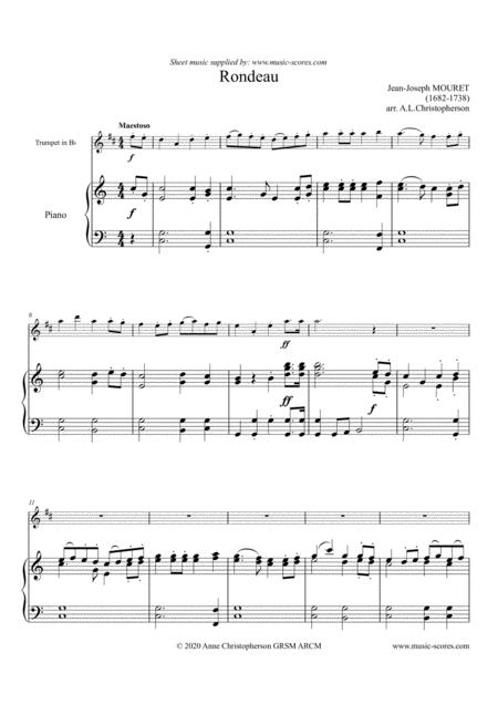 Rondeau Bridal Fanfare Trumpet And Piano C Major Sheet Music