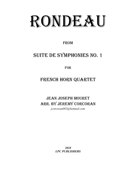 Free Sheet Music Rondeau For French Horn Quartet