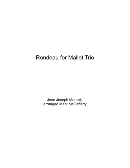 Free Sheet Music Rondeau For Mallet Trio