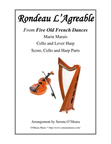 Rondeau L Agreable For Cello Lever Harp Score Parts Sheet Music