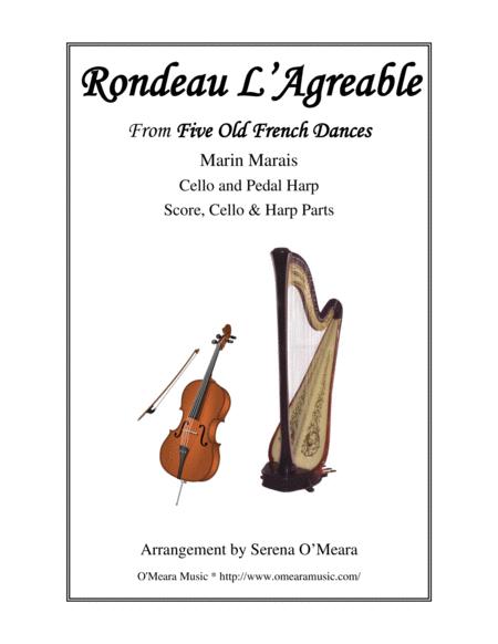 Free Sheet Music Rondeau L Agreable For Cello Pedal Harp Score Parts