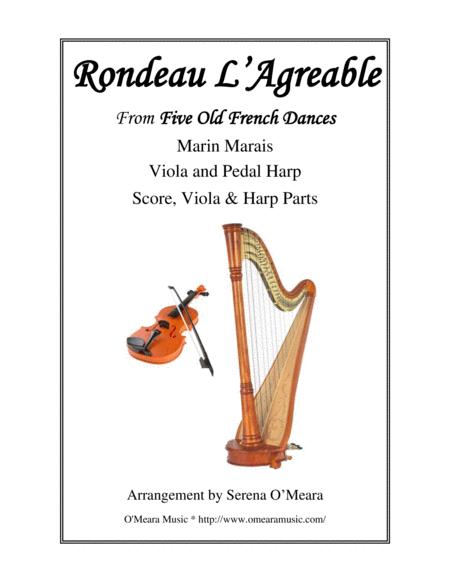 Rondeau L Agreable For Viola Pedal Harp Score Parts Sheet Music