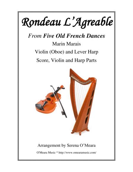 Rondeau L Agreable For Violin Lever Harp Score Parts Sheet Music