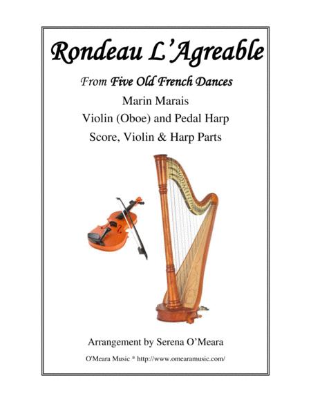 Rondeau L Agreable For Violin Pedal Harp Score Parts Sheet Music